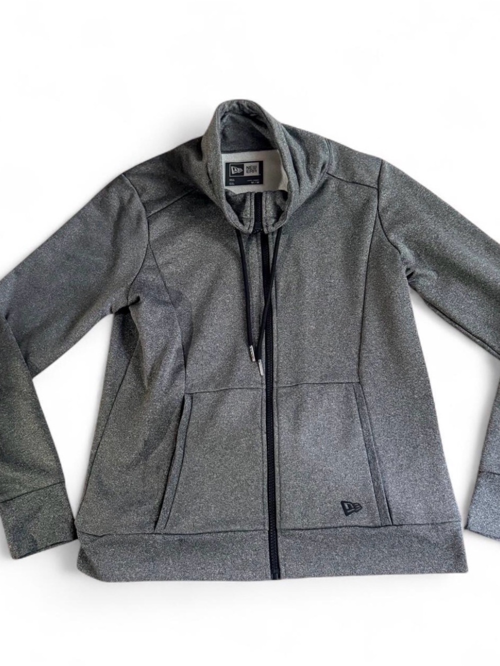 New Era Men's Zip-Up Sweater Jacket in Dark Gray